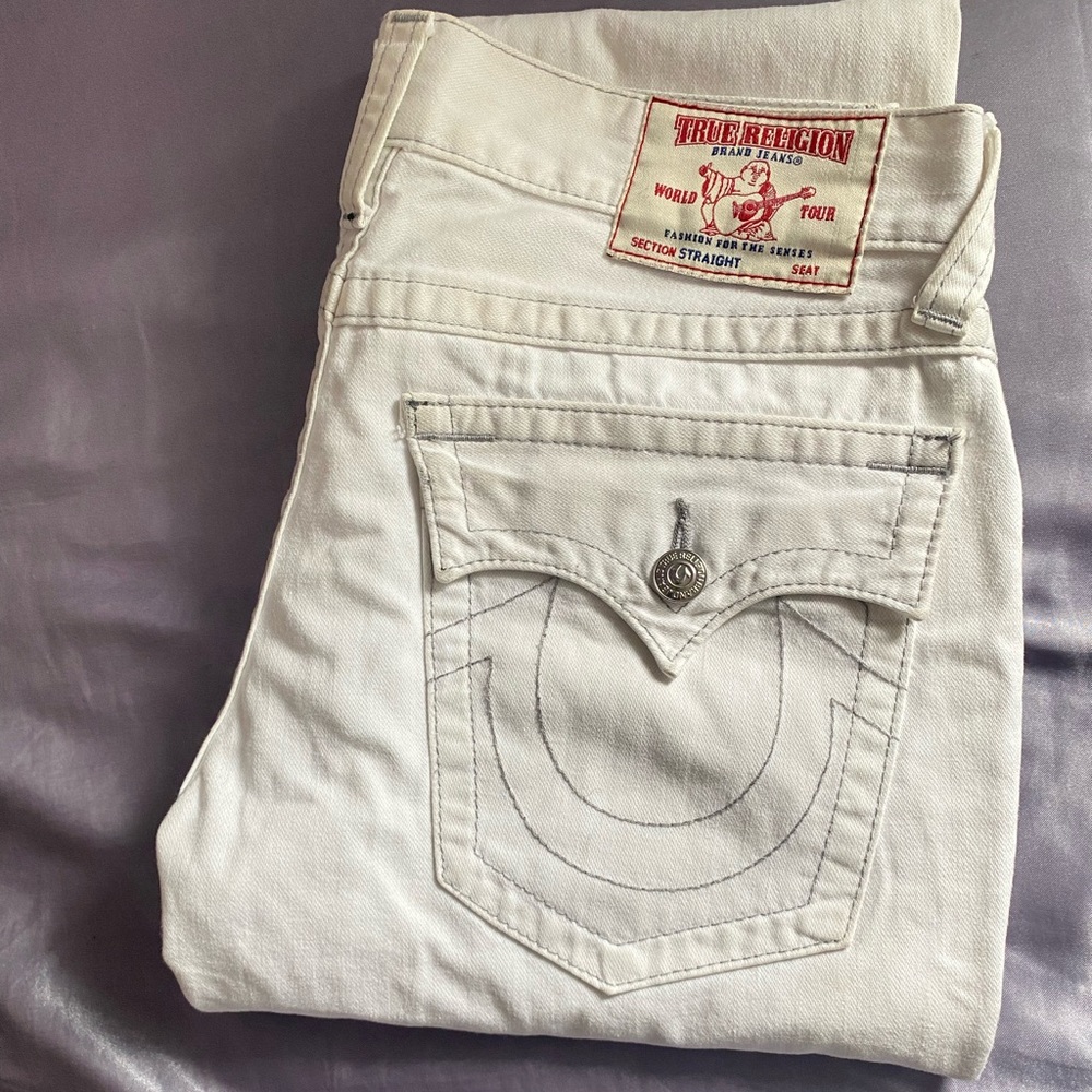 True Religion Mens Ricky Flap Relaxed Jeans (Size 31)